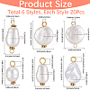 120Pcs 6 Styles Acrylic Imitation Pearl Pendants and Links FIND-BM0001-21-2