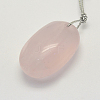 Natural Rose Quartz Pendants G-G694-A-14-2