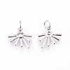 Brass Micro Pave Cubic Zirconia Charms ZIRC-F095-02P-2