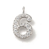 Ion Plating(IP) 304 Stainless Steel Micro Pave Cubic Zirconia Pendants STAS-H228-01P-06-1