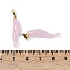 Handmade Lampwork with Brass Pendants KK-Q095-02B-M-4