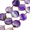 Natural Banded Agate Coin Beads Strands GG-CBAE0EB-06A-2