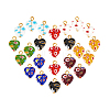 24Pcs 8 Colors Millefiori Glass Pendants PALLOY-PH01845-6