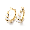 Ion Plating(IP) Enamel Croissant Hoop Earrings EJEW-Q704-07G-2