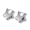 Non-Tarnish 304 Stainless Steel Star Thick Hoop Earrings for Women EJEW-I284-08P-1