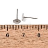 Tarnish Resistant 316 Surgical Stainless Steel Flat Round Blank Peg Stud Earring Settings X-STAS-R073-06-4