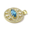 Brass Micro Pave Cubic Zirconia Pendants KK-E092-30G-03-2