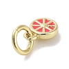 Rack Plating Brass Enamel Charms KK-M293-38G-03-2