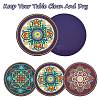 3 Pcs 3 Styles Creative Ethnic Style Silicone Coasters ST-CJ0008-11-3