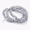 Electroplate Glass Beads Strands GLAA-K027-HR-B-3