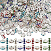 400Pcs Brass Acrylic Rhinestone Spacer Beads RB-SP0001-09A-1