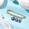 Blue Evil Eye Resin Charm Kilt Pins JEWB-BR00176-2