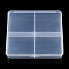 Rectangle Transparent Plastic Bead Containers CON-N013-02-1