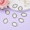 Tibetan Style Antique Silver Alloy Flat Oval Pendant Cabochon Settings LS-TIBEP-M022-19AS-5