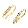 Brass with Cubic Zirconia Earring Hooks X1-KK-Q782-02G-1