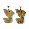 Natural Unakite Pendants G-T144-11H-1