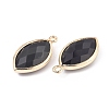 Natural Black Agate Pendants G-L514-023F-2