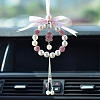 Rhinestone & Imitation Pearl Hanging Ornaments PW-WGDBF70-03-1