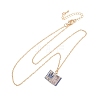 Brass Enamel Book Pendant Necklaces for Women KK-CBAF5B9-01G-07-2