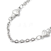 Non-Tarnish 304 Stainless Steel Mushroom Link Chain Necklace NJEW-K249-03P-2