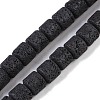 Frosted Natural Lava Rock Beads Strands G-E618-02D-1