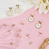 60Pcs Bowknot Alloy Stud Earring Findings FIND-BBC0004-63A-4