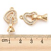 Brass Pave Clear Cubic Zirconia Fold Over Clasps KK-Q789-51G-3