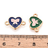 Alloy Enamel Connector Charms PALLOY-N181-14KCG-3