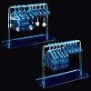   2 Sets Acrylic Earring Display Hanger Rack EDIS-PH0001-42B-8