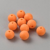 Acrylic Frosted Round Beads FACR-WH0001-06A-18-1