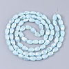 Electroplate Opaque Solid Color Glass Beads Strands EGLA-T020-02D-2