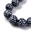 Handmade Blue and White Porcelain Beads Strands PORC-I027-12-2