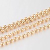 Brass Faceted Ball Chains KK-L127-05LG-1