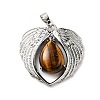 Natural Tiger Eye Teardrop Pendants KK-K331-02P-06-2