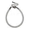 Brass Mesh Chain Bracelets for Women DIY-B066-02G-03-1