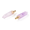 Faceted Natural Amethyst Pointed Pendants G-H252-F01-2