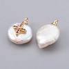 Natural Cultured Freshwater Pearl Pendants PEAR-F008-06G-2