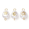 3Pcs 3 Styles Plastic Imitation Pearl Nuggets Connector Charms PALLOY-JF02720-1