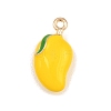 Fruit Alloy Enamel Pendants ENAM-P264-02I-G-2