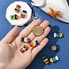 10Pcs 5 Colors Handmade Lampwork Beads LAMP-YW0001-62-5