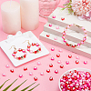 750Pcs 3 Colors Heart Acrylic Beads TACR-SP0001-40-4