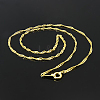 Brass Chain Necklaces X-NJEW-D078-410-G-1