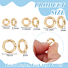 8Pcs 4 Styles Brass Spring Gate Rings KK-UN0005-59B-3