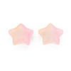 Two Tone Transparent Spray Painted Glass Beads GLAA-T022-25-C08-4