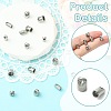15Pcs 3 Styles 303 Stainless Steel Cord End/Tips STAS-CJ0003-37-3