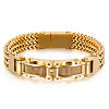 304 Stainless Steel Pave Cubic Zirconia Wheat Chain Bracelets for Men's FS-WGC4B47-03-1