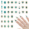 48Pcs 12 Styles Alloy Rhinestone Cabochons MRMJ-TA0001-45A-2