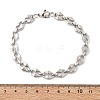 304 Stainless Steel Coffee Bean Chain Bracelets for Women Men BJEW-F488-12P-3