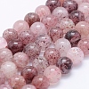 Natural Strawberry Quartz Beads Strands G-J373-16-6mm-2