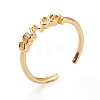 Constellation/Zodiac Sign Brass Cuff Rings RJEW-J074-05G-D-2